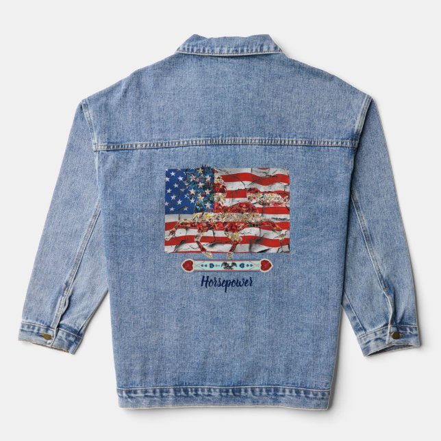 American Horsepower Denim Jacket (Back)