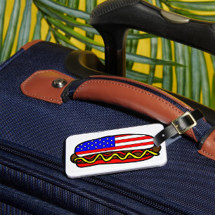 American Hot Dog Luggage Tag