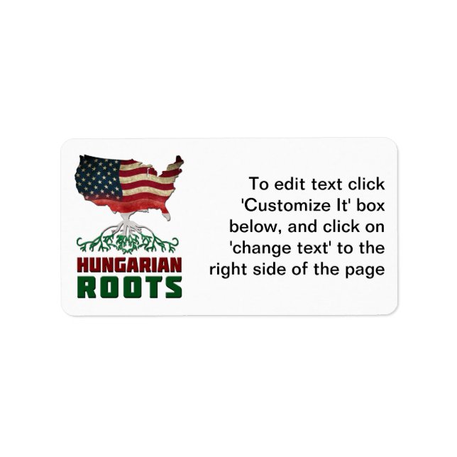 American Hungarian Roots Label (Front)