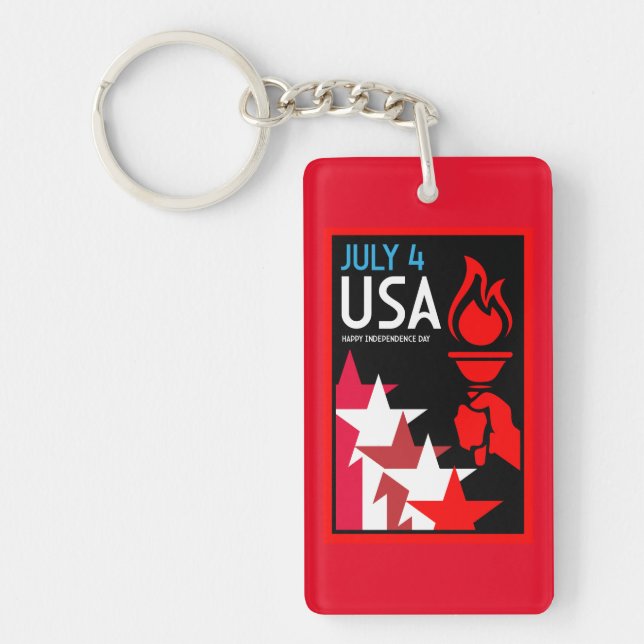 American Independance Day Keychain (Front)