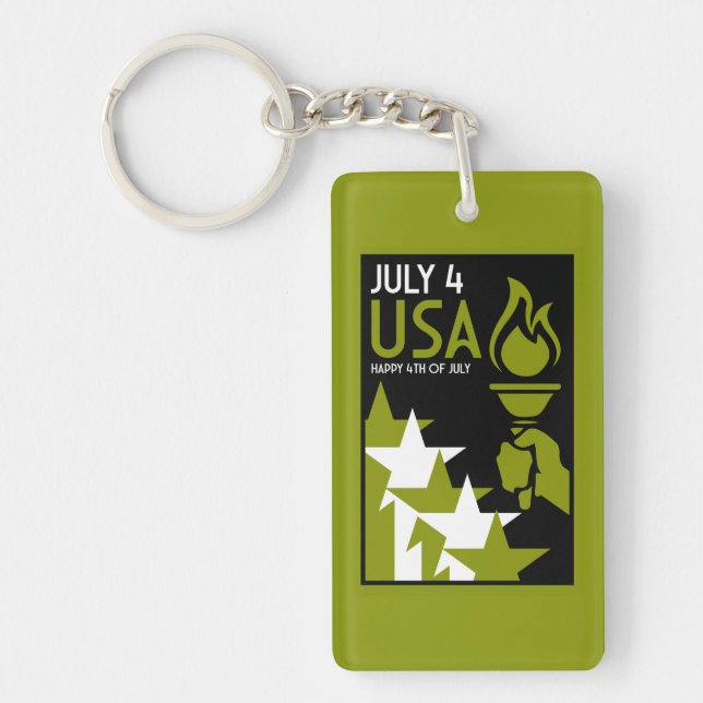 American Independance Day Keychain (Front)
