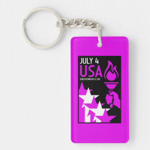 American Independance Day Keychain