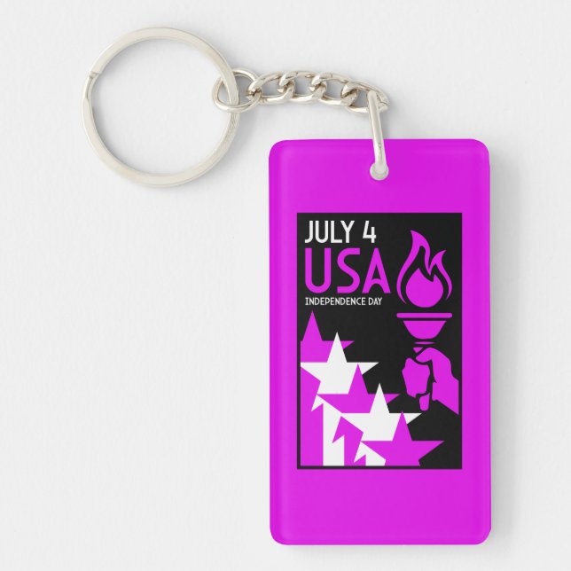 American Independance Day Keychain (Front)