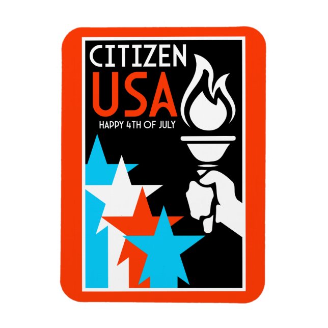 American Independance Day Magnet (Vertical)