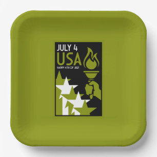 American Independance Day Paper Plate