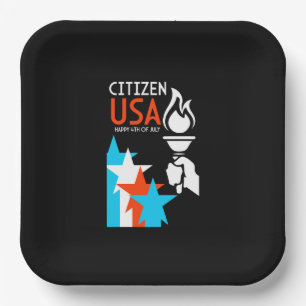 American Independance Day Paper Plate