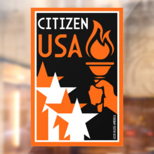 American Independance Day Window Cling