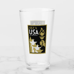 American Independence Day Glass