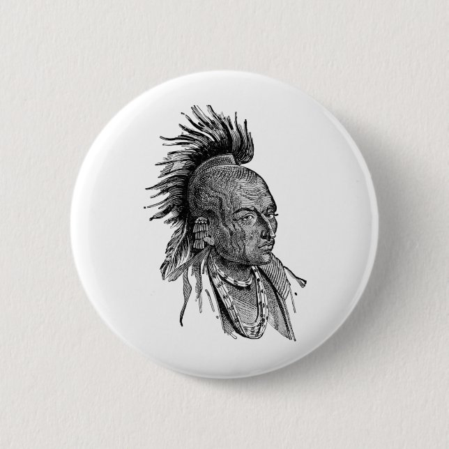 American Indian 2 Inch Round Button (Front)