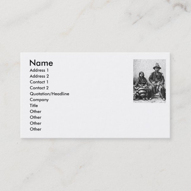 American Indian Business Card (Front)