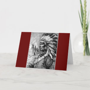American Indian Chief Card