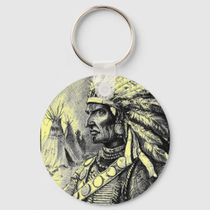 American Indian Chief Keychain