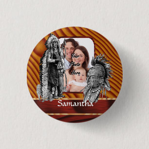 American Indian chiefs 1 Inch Round Button