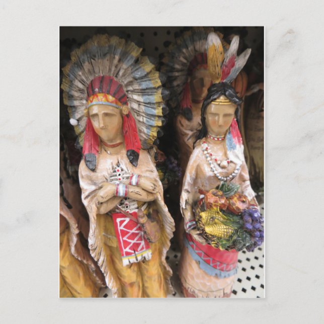 American Indian Couple Postcard (Front)