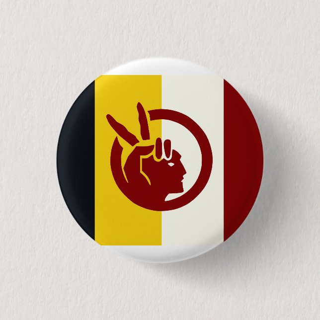 American Indian Movement flag 1 Inch Round Button (Front)