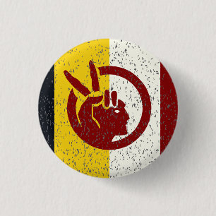 American Indian Movement flag 1 Inch Round Button