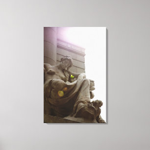 American Indian National Museum Statue Canvas Print