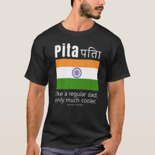 American Indian Patriot Flag Fathers Day India Dad T-Shirt