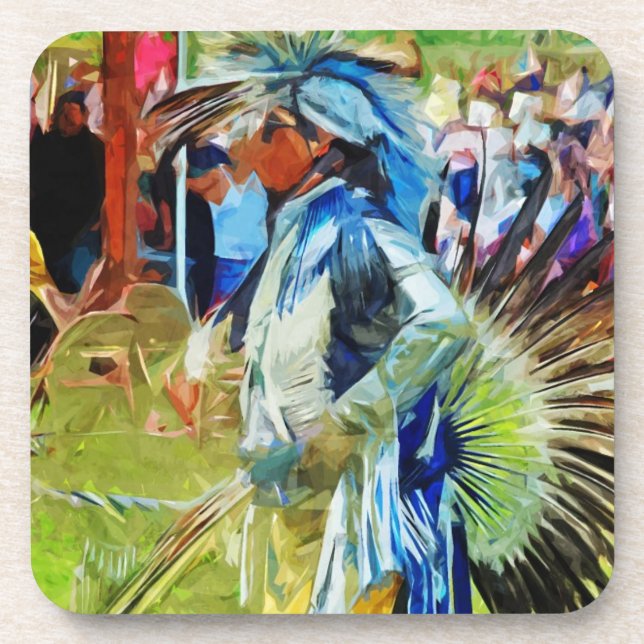 American Indian Pow Wow Dancer Coaster (Front)