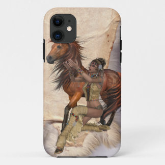 American Indian Princess and Horse iPhone 11 Case