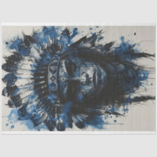 American Indian Princess Headdress Decoupage Tissue Paper