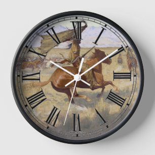 American Indian stampede Clock