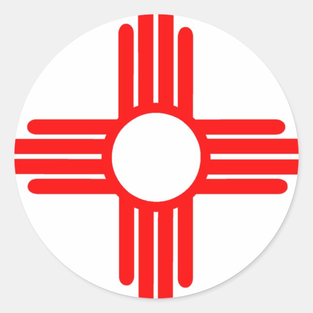 American Indian Sun Symbol Classic Round Sticker (Front)