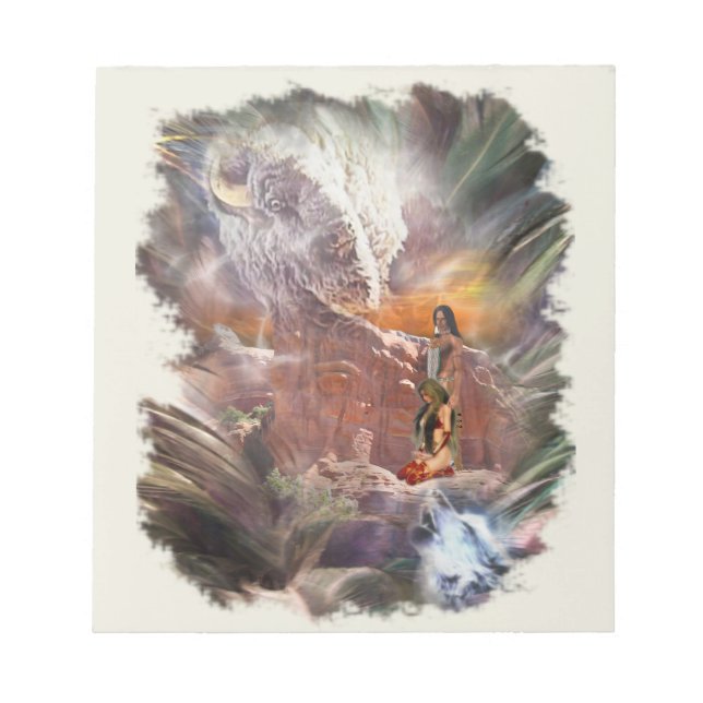 American Indian Wedding Night Vignette Notepad (Front)