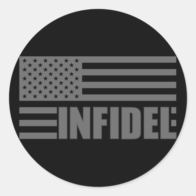 American Infidel Classic Round Sticker (Front)