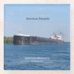 American Integrity glass coaster