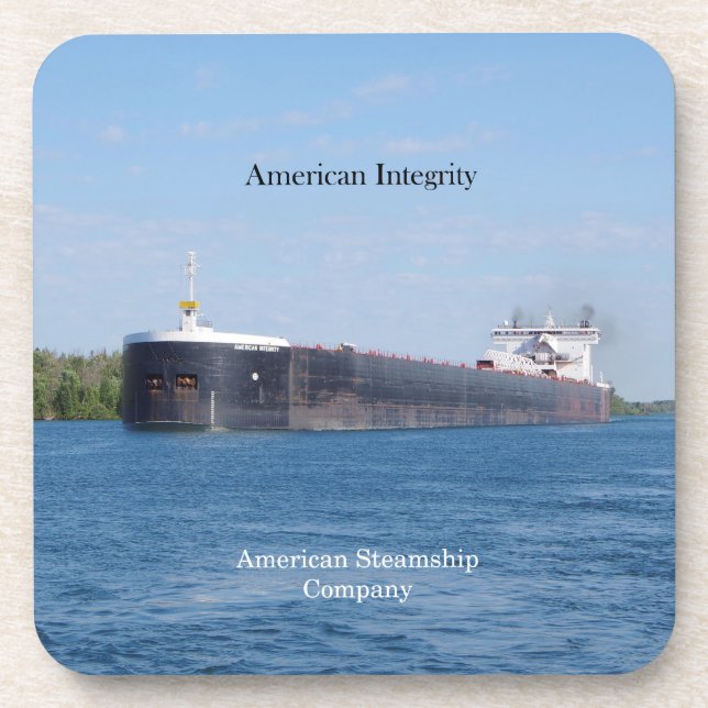 American Integrity set of 6 plastic coasters (Front)