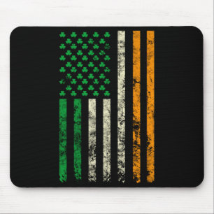 American Ireland Flag Shamrock Irish Patricks Day Mouse Pad