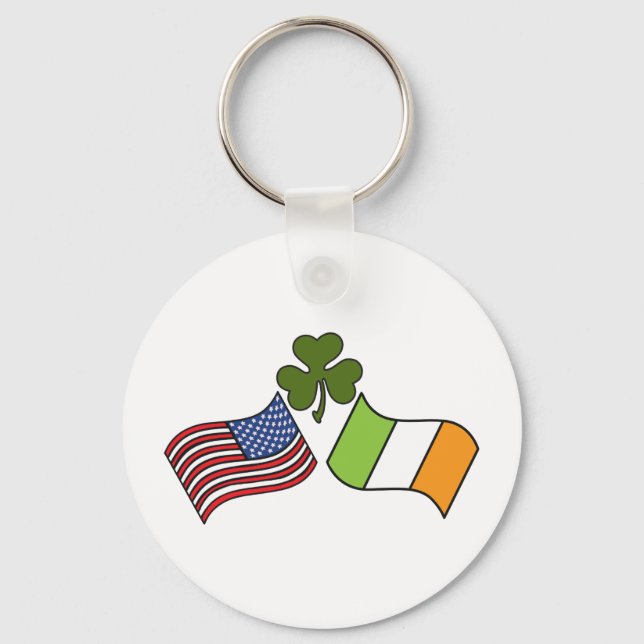 American Irish Flag Keychain (Front)