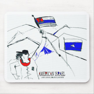 AMERICAN ISRAEL MOUSE PAD