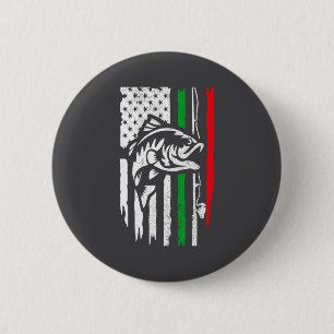 American Italian B Fishing Flag For Fisherman Ital 2 Inch Round Button