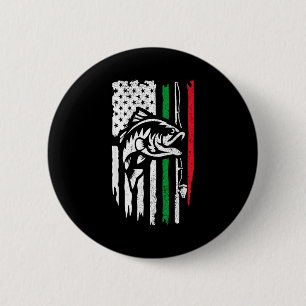American Italian B Fishing Flag For Fisherman Ital 2 Inch Round Button