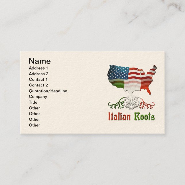 American Italian Business Cards (Front)