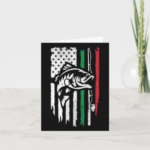 American Italian Byss Fishing Flag For Fisherman I Card