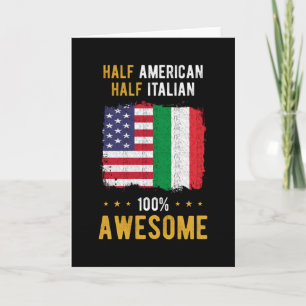 American Italian Flag Card