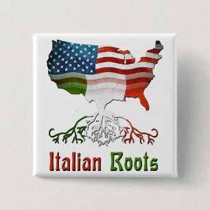 American Italian Roots Button