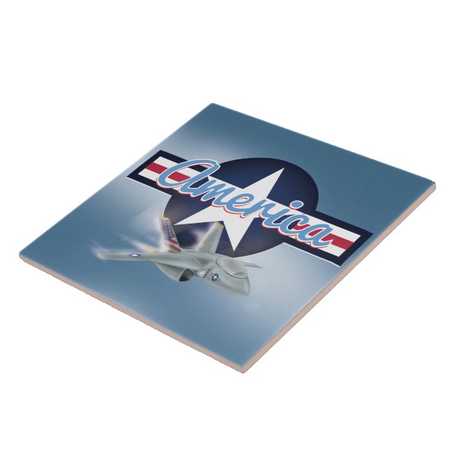 American Jet Fighter Tile (Side)