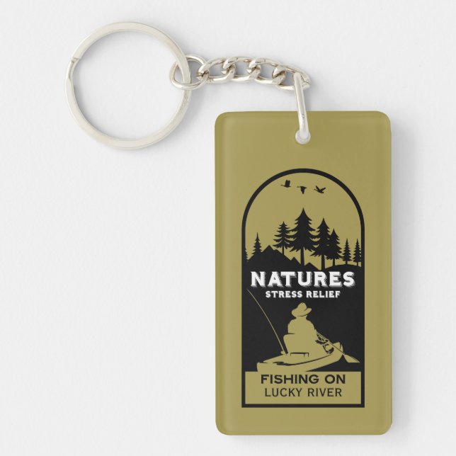 American Kayak Fishing Keychain (Front)