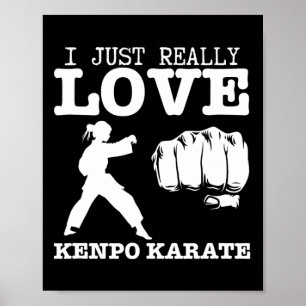 American Kenpo Girl Coach I Just Really Love Kenpo Poster