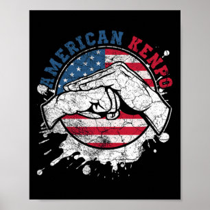American Kenpo Karate Black Belt Dojo Martial Arts Poster