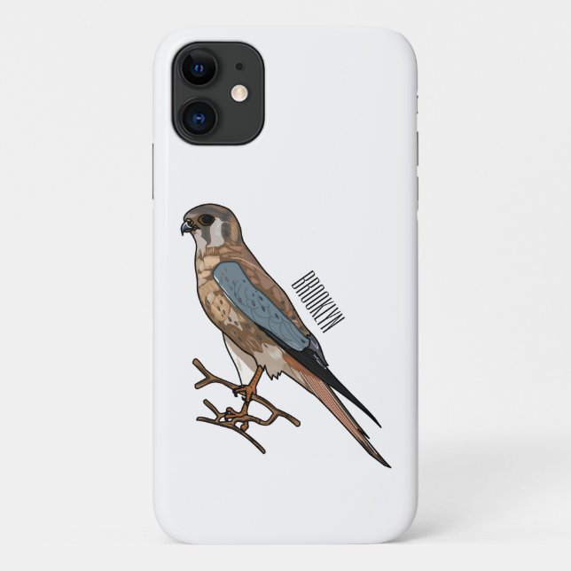 American kestrel bird cartoon illustration  Case-Mate iPhone case (Back)