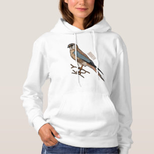 American kestrel bird cartoon illustration hoodie