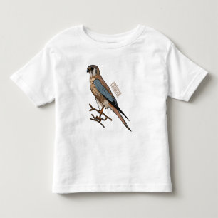 American kestrel bird cartoon illustration  toddler t-shirt