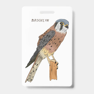American Kestrel bird illustration Badge