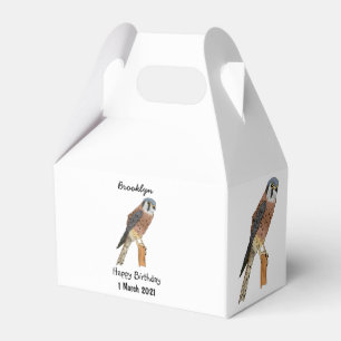 American Kestrel bird illustration Favor Box