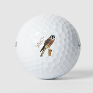 American Kestrel bird illustration Golf Balls